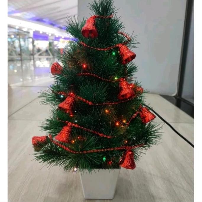 Promo Pohon Natal Mini Kecil Paket Aksesoris Lampu/ Pohon Natal Chrismast Natal Cod
