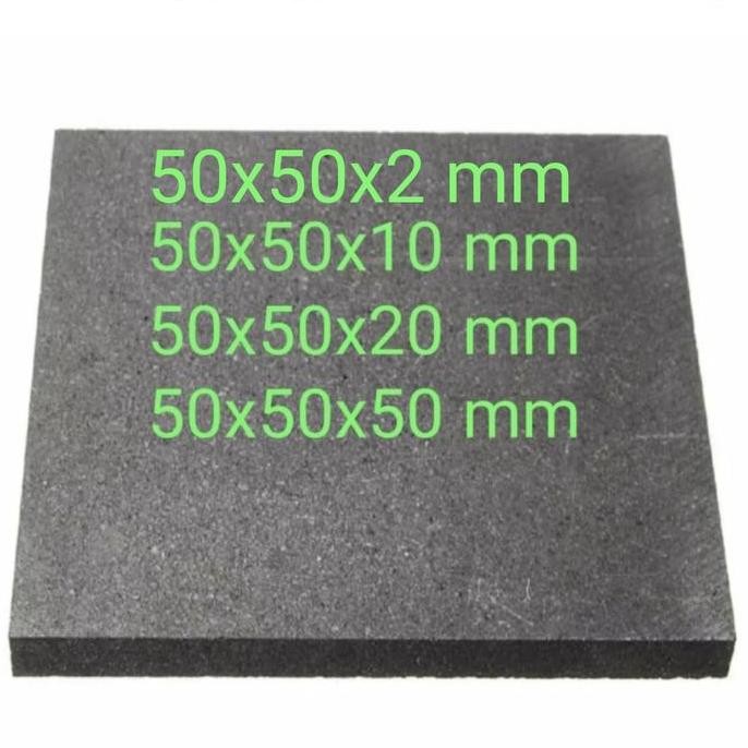 Elektroda Plat Karbon Graphite Plate Electrode 50 x 50 x tt mm