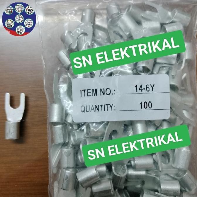 Skun Y Skun Garpu Polos 16 mm Y 14-6 ( 100 pcs )