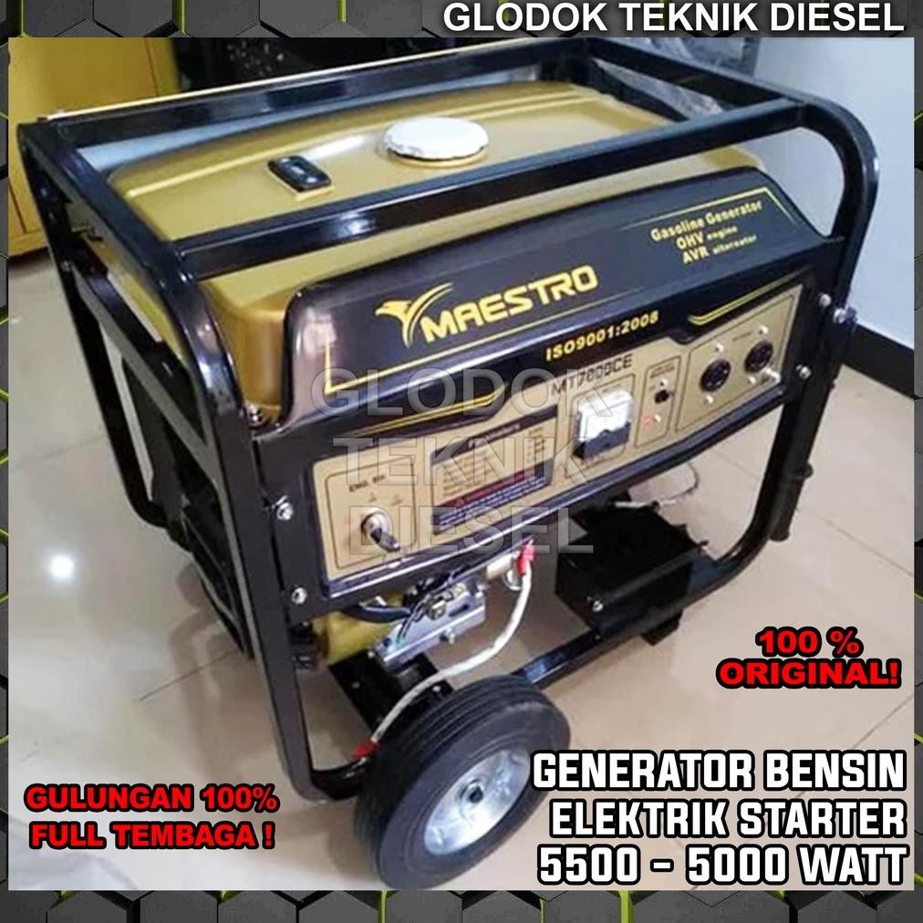 albertGokil MAESTRO Genset 5500 5000 Watt Bensin 5.5 5 KW Gasoline Generator MT 7000 CE MT7000CE ORI