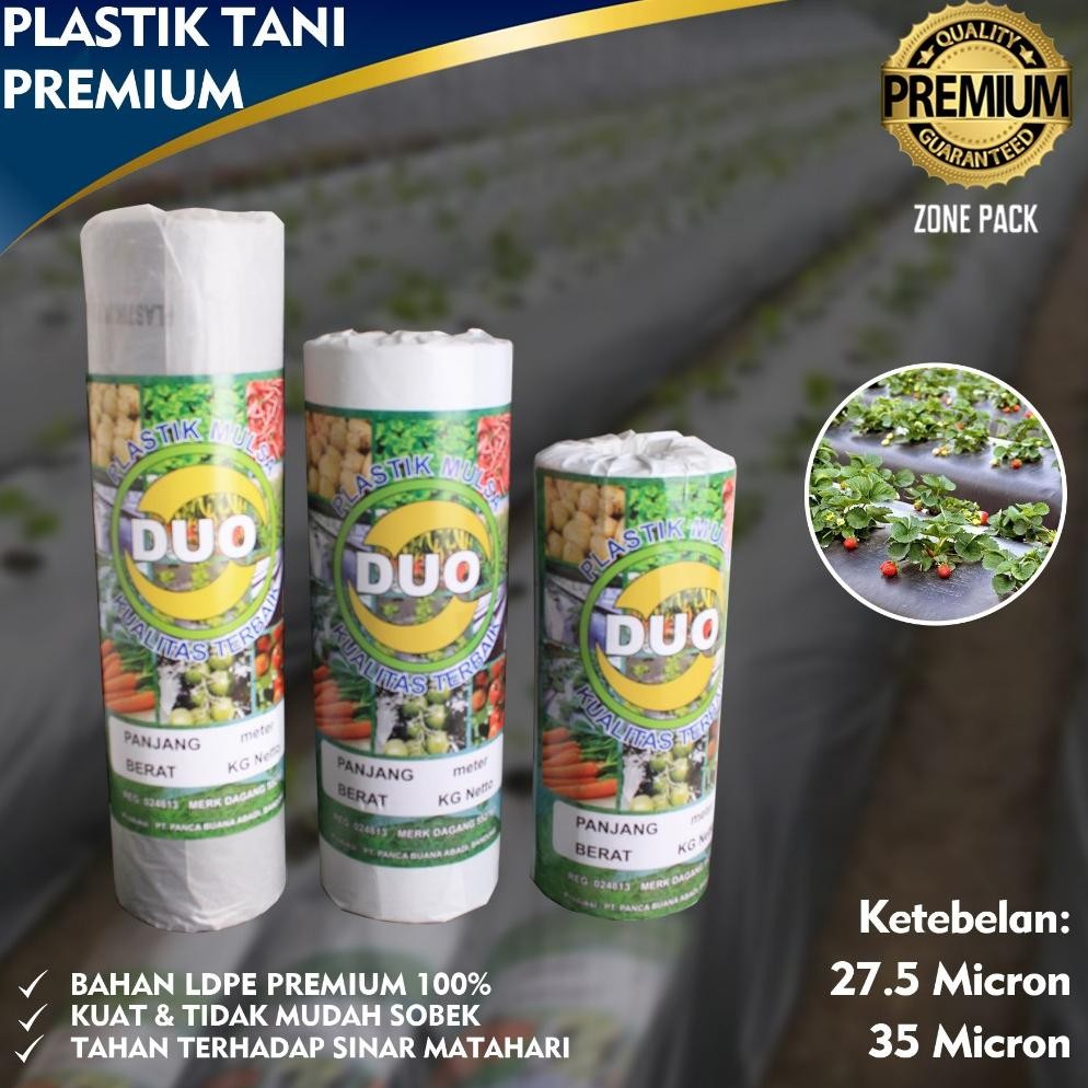 EDELWEIS- Plastik Mulsa Hitam Perak Roll | Plastik Tanaman | Mulsa Pertanian Plastik Cor | Plastik P