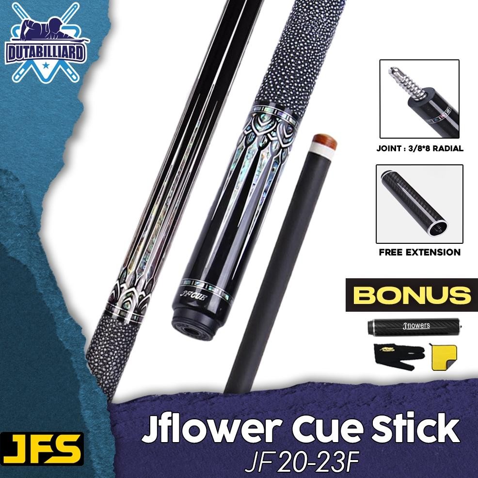 albertGokil- Jflowers JF20-23F Premium Stick Billiard Shaft Carbon Play Low Deflection 12.5mm Ebony 