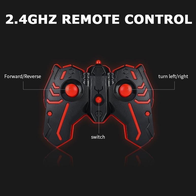 Mainan Mobil RC 2.4GHz Ukuran Jumbo RC Monster Ban Besar + Lampu LED