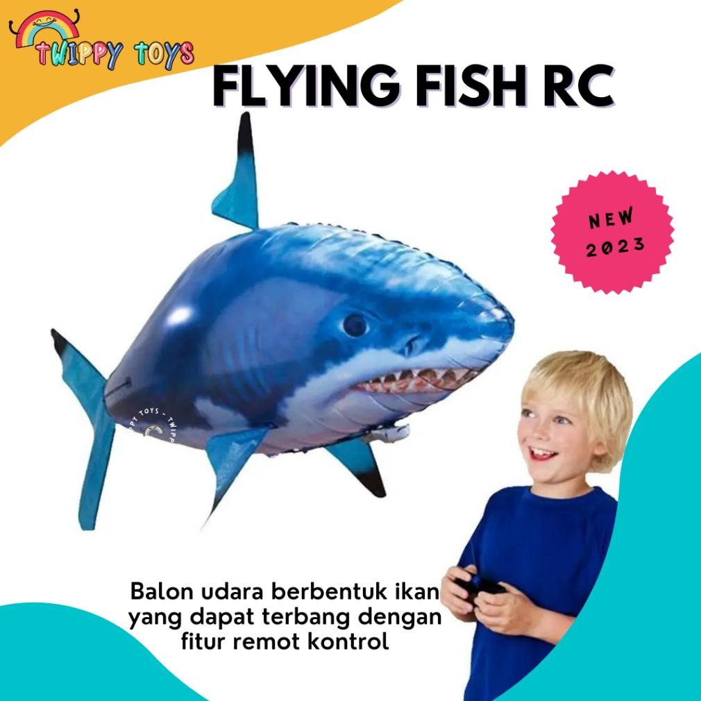 Mainan Anak Ikan Terbang Flying Fish Remot Kontrol Ikan Terbang Remot Kontrol Mainan Pesawat RC