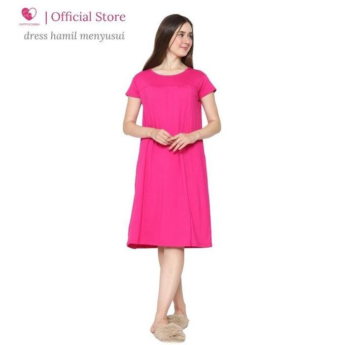 Promo Baju Menyusui / Baju Hamil / Daster / Dress Hamil Ellen Grey Square Cod