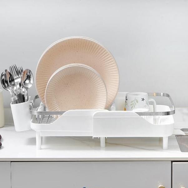 Informa New Willard Rak Piring 1 Tingkat Extendable Putih