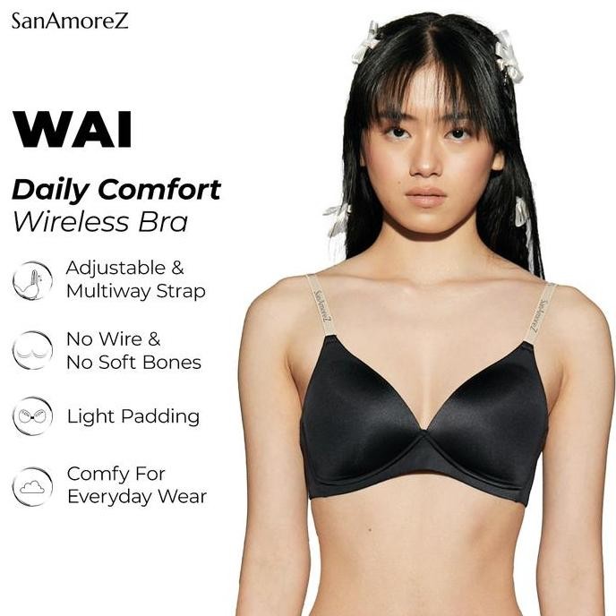 Promo Sanamorez | Plus Size | Seamless Wireless Bra / Bra Tanpa Kawat - Cotton / Polyamide | Size 38