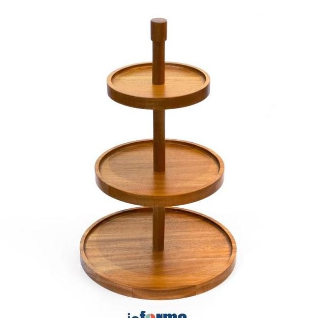 Appetite Wedding Acacia Nampan Saji Kue 3 Tingkat Cokelat