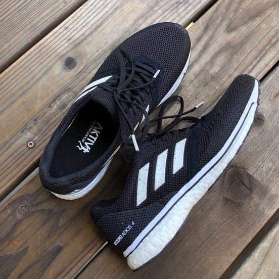 Adidas Men'S Adizero Adios 4 Black Ori New 100%