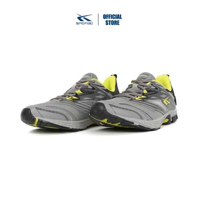 Spotec Running Raptor Sepatu Lari Pria Wanita - Abu Muda Hijau Cerah