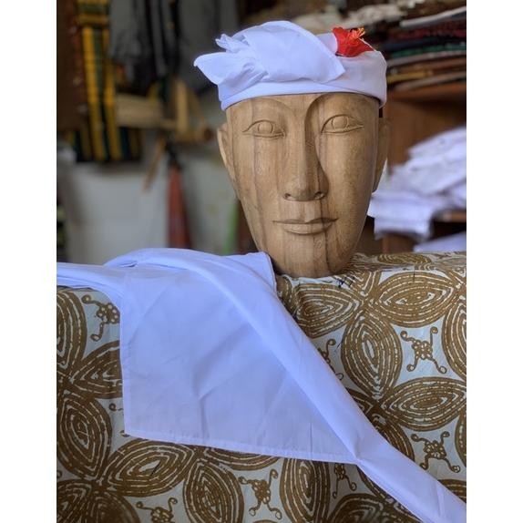 Cod Udeng Putih Setengah Jadi Lembaran 140 Cm Nt-137