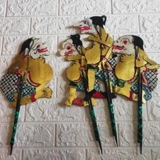 Wayang Kulit Set Punokawan Mini 30cm - Emas/Hitam TEB