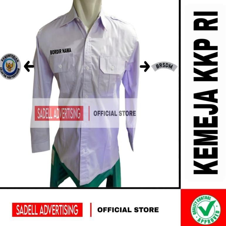 Kemeja KKP RI Seragam KKP RI Maroon PDH Lengan Panjang Pria Bordir