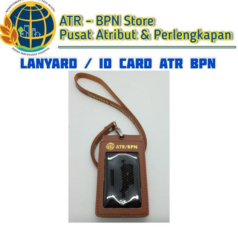 Lanyard Id Card Holder Atr BPN Karamel Coklat Kopi
