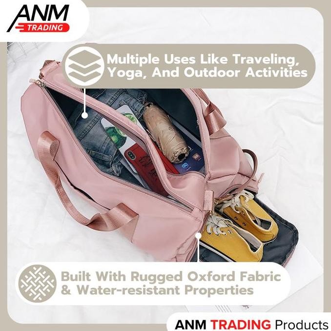 Tas Travel / GYM / Sport Bag Pria Wanita Unisex Canvas Duffel/Weekender Bag