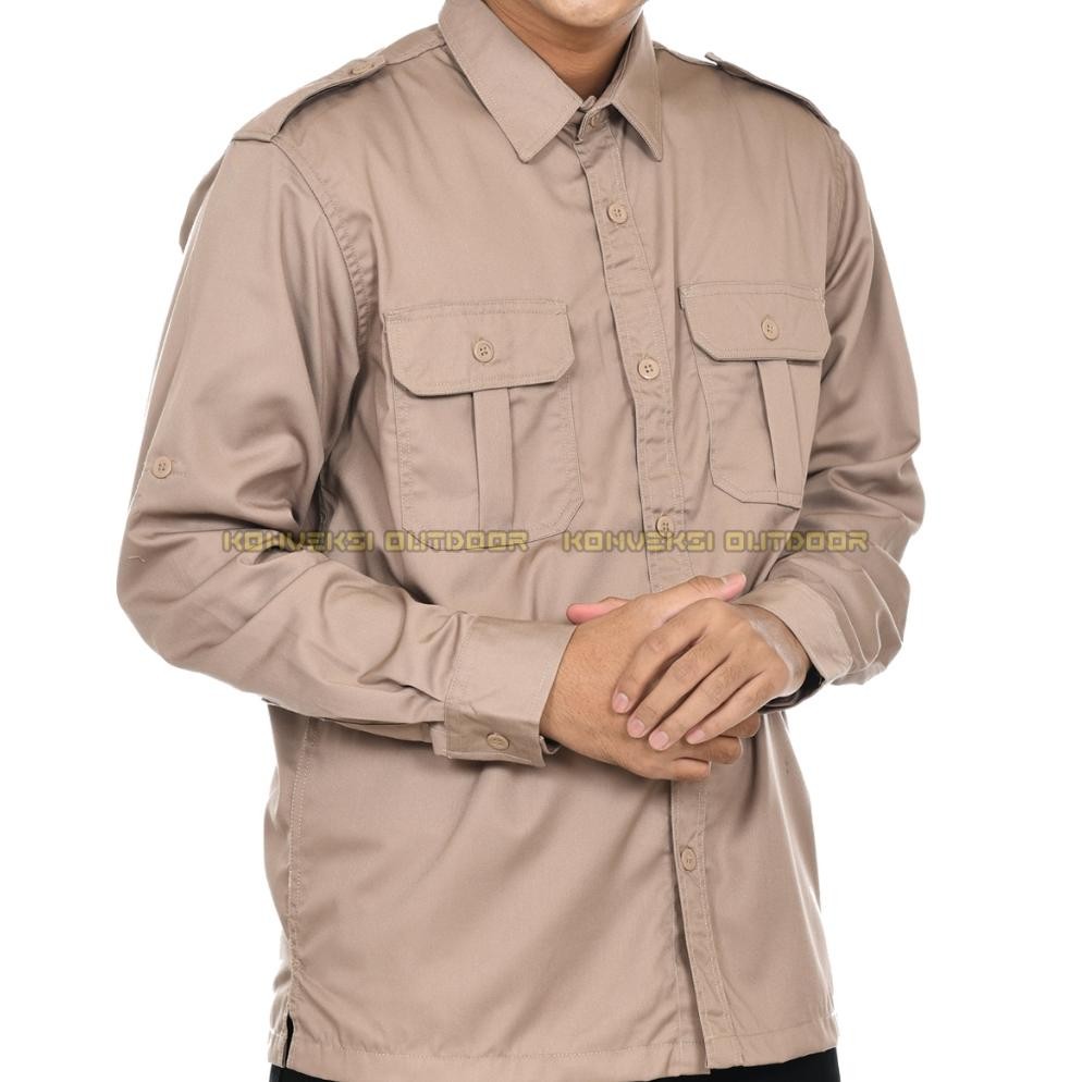 BAJU KEMEJA PDL LAPANGAN OUTDOOR INDOOR PRIA LENGAN PANJANG - Seragam Kerja Kantor Group Kemeja Lapa