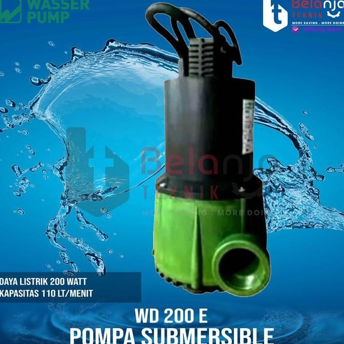 JUNJI- Wasser Pompa Celup Air Bersih Submersible Pump WD 200 E WD200E non
