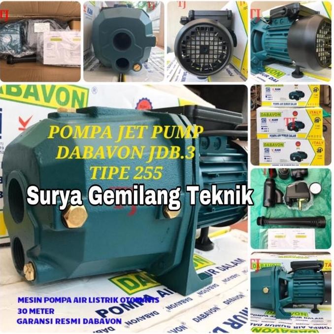 JHONCIE- Pompa Air Jet Pump DABAVON JDB-3 255 Sumur Dalam Otomatis