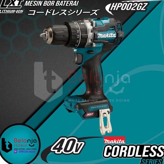 JUNJI- Makita Mesin Bor Baterai Cordless HP002GZ Hammer Driver Drill 40 Volt
