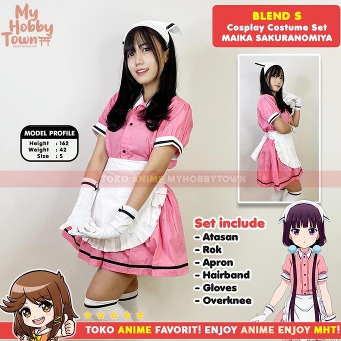 Kostum Cosplay Maid Blend S - Maika Sakuranomiya