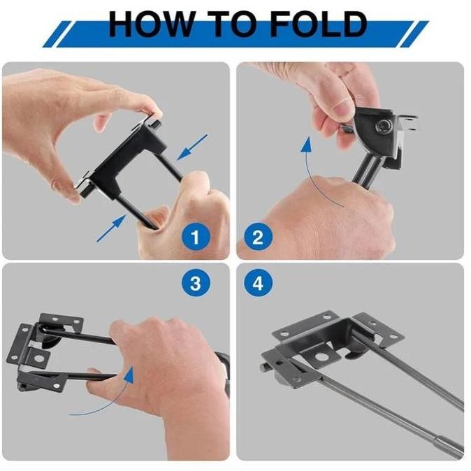 Promo 43Cm Kaki Meja Lipat Besi Engsel Meja Lipat Flexible Aksesories Cod