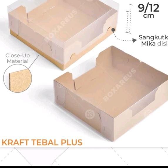 Box Kotak Kue Puding Tutup Mika 25X25 Cm