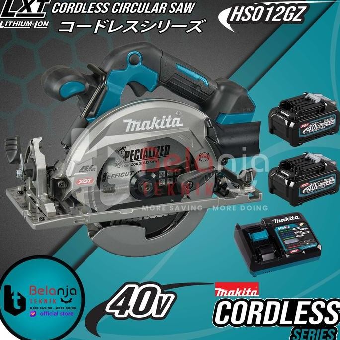 WONDERWEISS- Makita Mesin Circular Saw Baterai HS012GZ Cordless Potong Kayu 40V Set