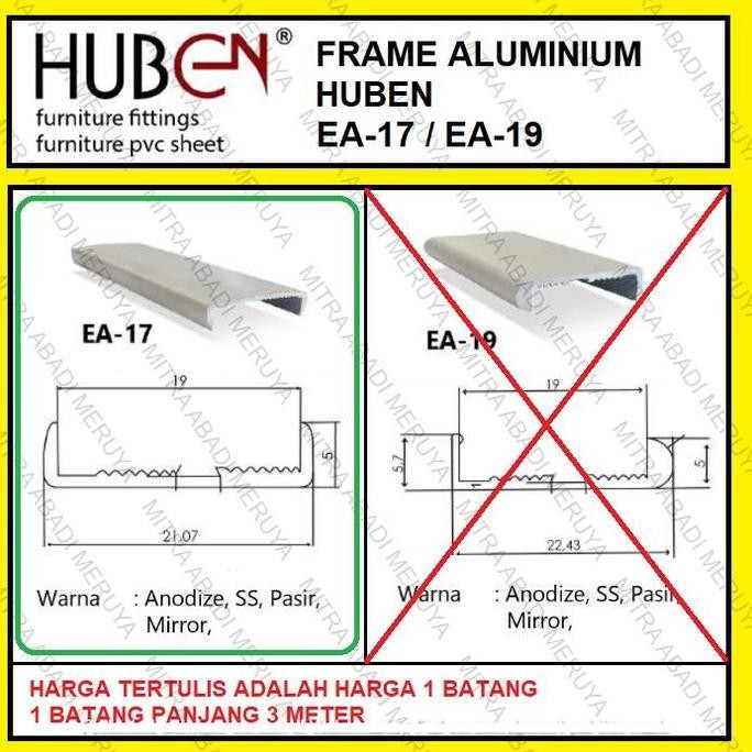 Promo Profil Frame Handle Alumunium Aluminium Huben Ea 17 Ea17 Ea-17 Cod