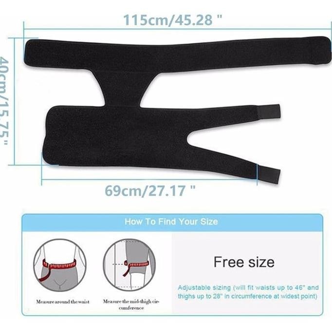 HASCHWALT- Hip Joint Support Panjang 116cm Stabilizer Deker Paha Panggul Strap Penyangga Paha