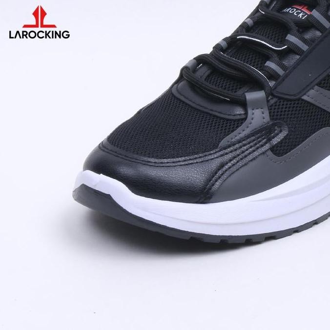 Larocking - Nova Hitam Abu | Sepatu Sneakers Casual Gym