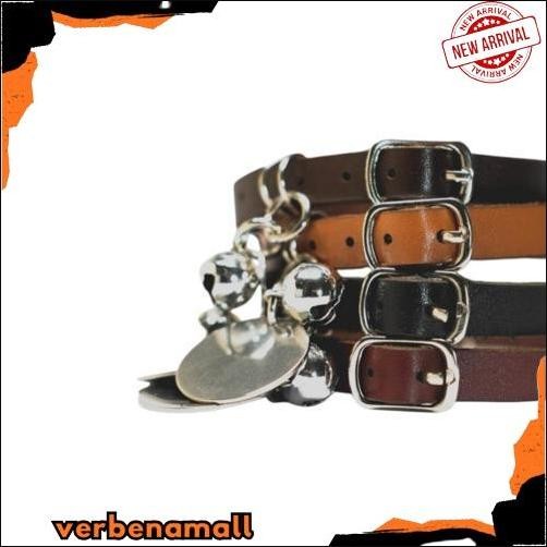 Ready Stock Kalung Anjing  Custom Nama Liontin Metal Kulit Premium