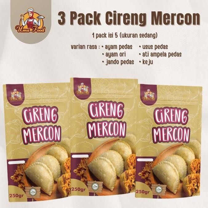 3 PACK CIRENG MERCON ISI AYAM SUWIR PEDAS / CIRENG JANDO PEDAS / CIRENG USUS PEDAS / CIRENG ATI PEDA