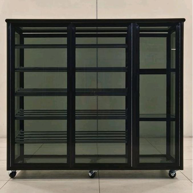 TC ALUMINIUM LSH249 90X38X108 b 120X38X108 LEMARI RAK SEPATU HELM 6-3 SUSUN MUAT 3 HELM 90 CM MUAT 1