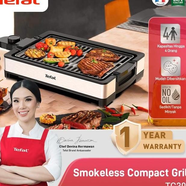 Tefal Smokeless Grill Griller Panggangan Alat Bbq Tanpa