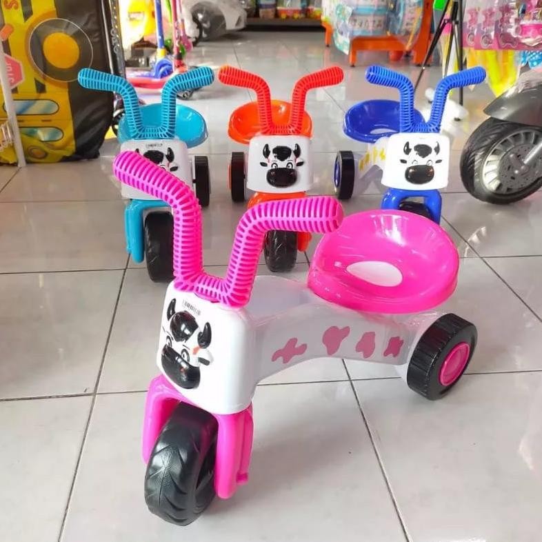 (BISA COD) MAINAN ANAK SEPEDA SAPI RODA TIGA / MAINAN SEPEDA DORONG ANAK RODA TIGA