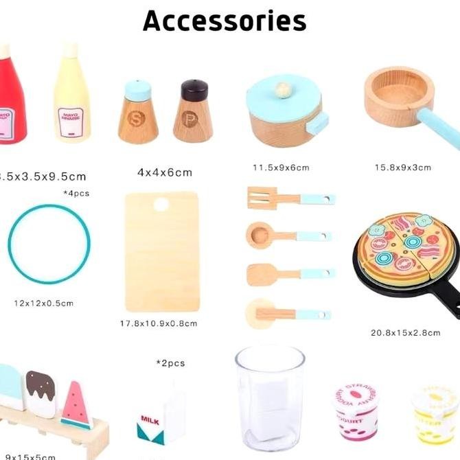 Water Kitchen Set Mainan/Wooden Kitchen Mainan/Mainan Kayu Masak Masakan/Mainan Edukasi Anak