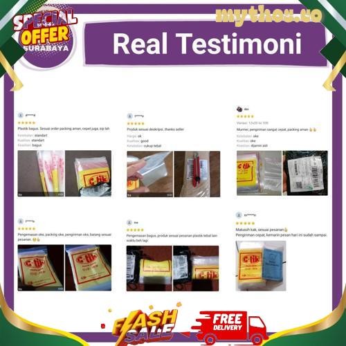 New Plastik Klip Ziplock 11x20 12x20 13x20 14x20 15x20 16x20 isi 100 Kantong Zipper Packing Masker O