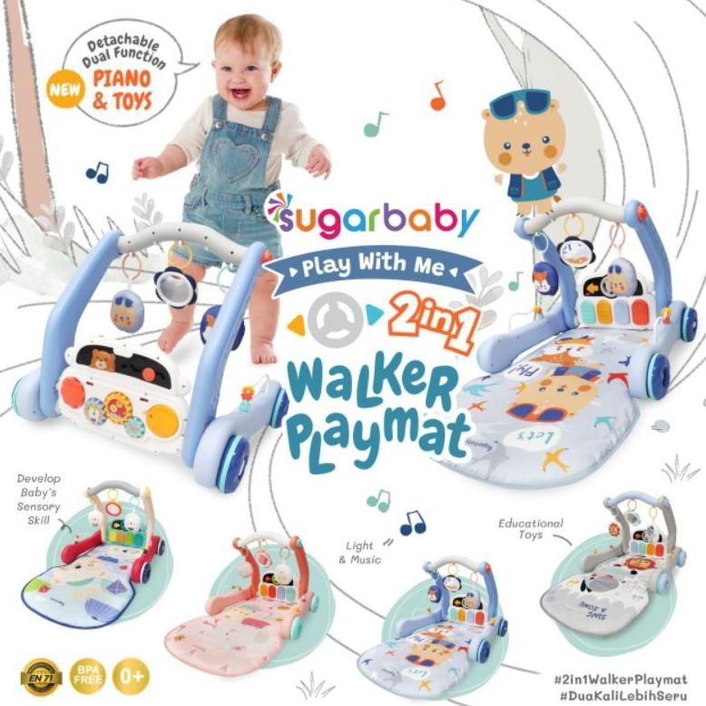 [D] SUGAR BABY (BABY WALKER & PLAYMAT) // BABY WALKER 2 IN 1// PLAYMAT PIANO