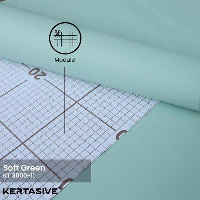 DF371>> SOFT GREEN 122 CM - KERTASIVE PVC INTERIOR FILM / PELAPIS FURNITURE