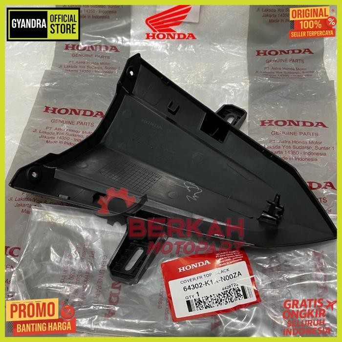 Quality 64302-K1A-M00Za Cover Front Top Black Tameng Panel Dasi Buta Tanpa Dudukan Plat Nomor Nomer 