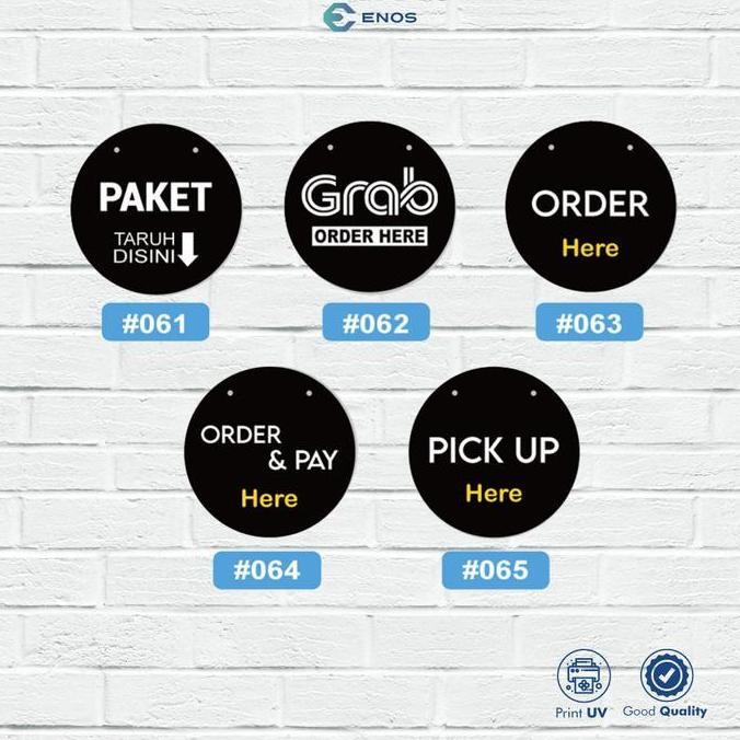 DI110 >> Papan Order Here | Order Here Acrylic Gantung | Papan Order Disini