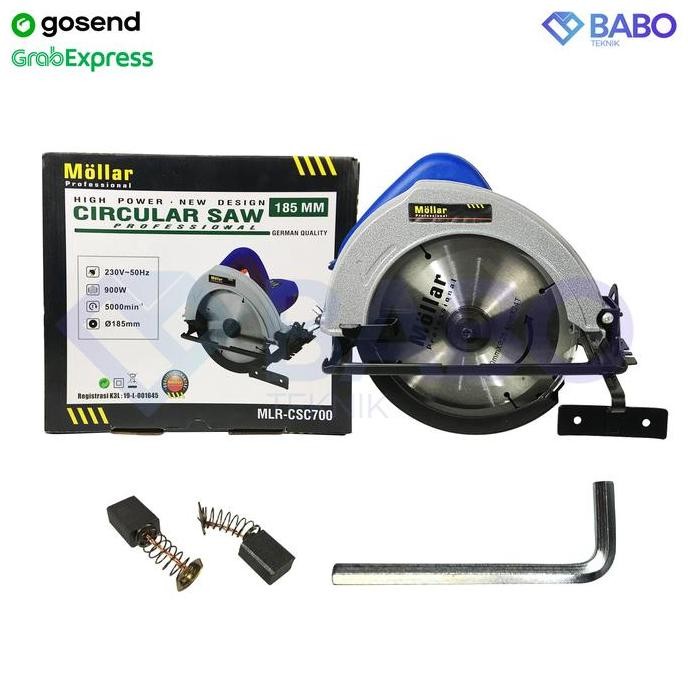 Gergaji Kayu Listrik 7" Mollar Csc700 Circular Saw 180Mm
