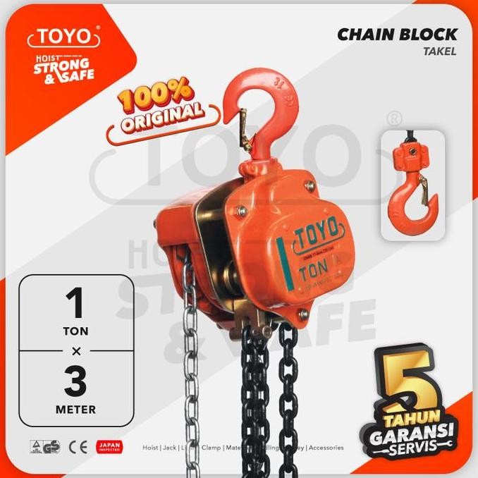 Chain Block / Takel 1 Ton X 3 Meter Toyo