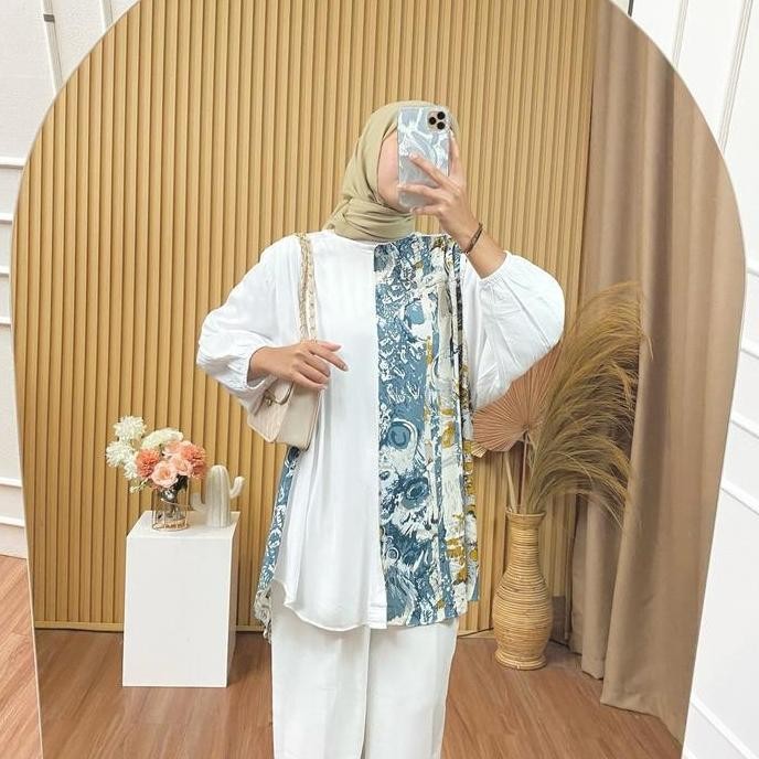 MOANA BLOUSE KOMBI | BLOUSE WANITA Fit Katun