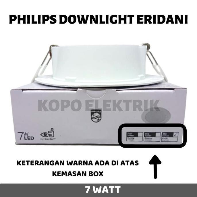 Lampu Led Downlight Philips 7 Watt / 7w - Bulat