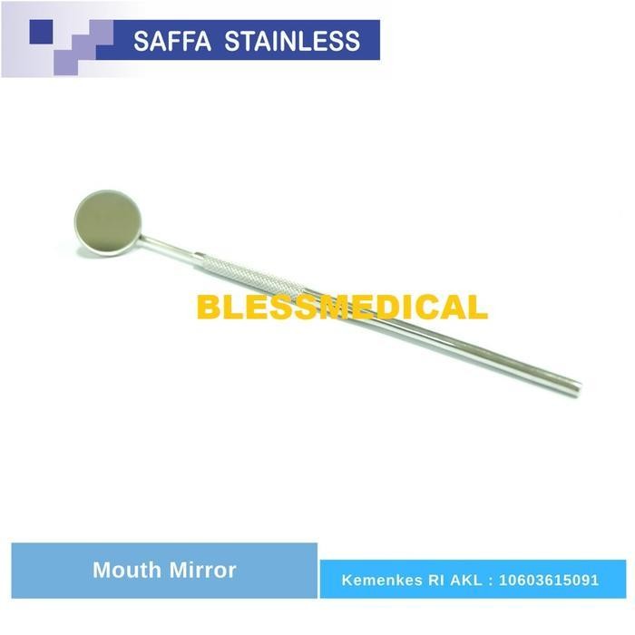 Mouth Mirror No. 3 / 4 + Handle / Kaca Mulut / Kaca Gigi - No. 4