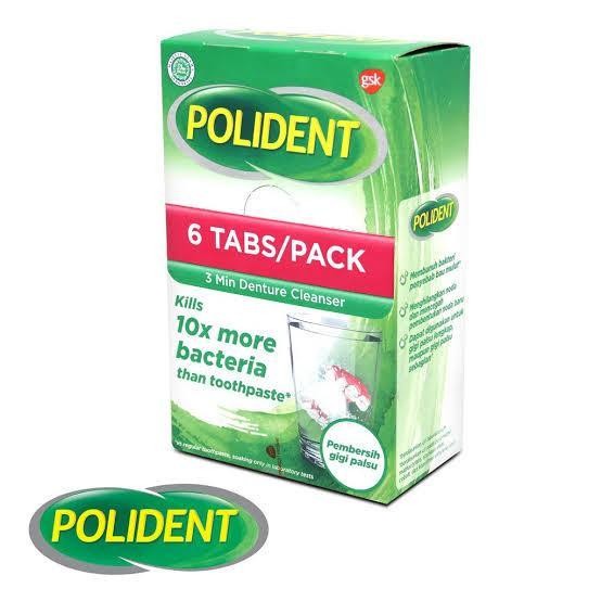 Polident Denture Cleanser Tablet Pembersih Gigi Palsu Polident