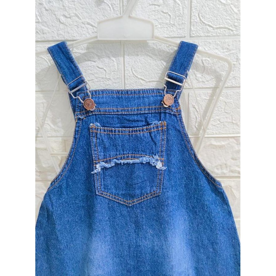 DT104 >> RKPJ/overall/wearpack/jumsuit/rok kodok panjang jeans anak perempuan berkualitas/jeans anak