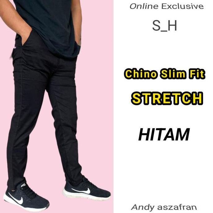 Promo Celana chinos panjang pria/celana panjang kain pria COD
