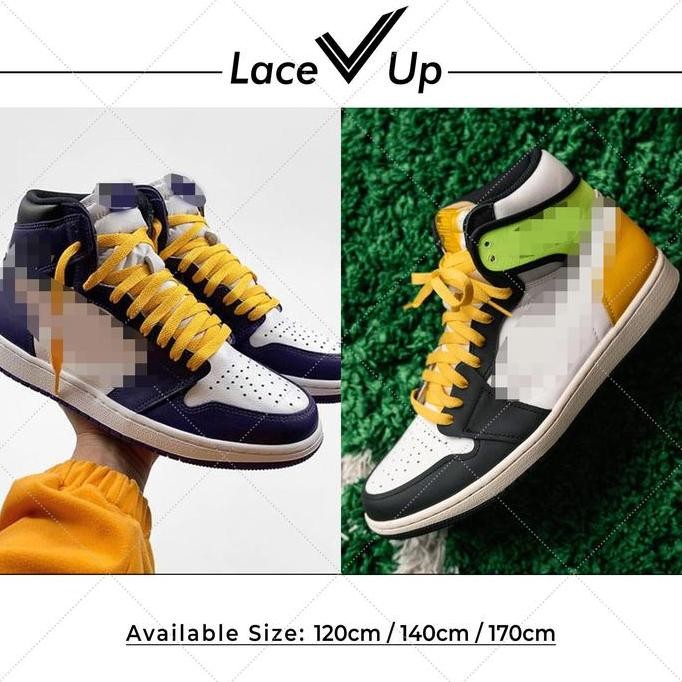 Tali Sepatu Flat 8Mm Union Yellow Gold Laces (Aj, Af Shoelaces)